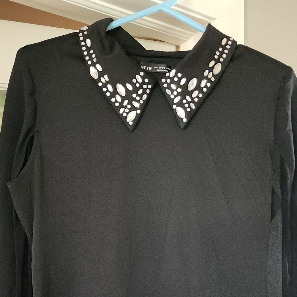 SHEIN Black Cape Dress Size L